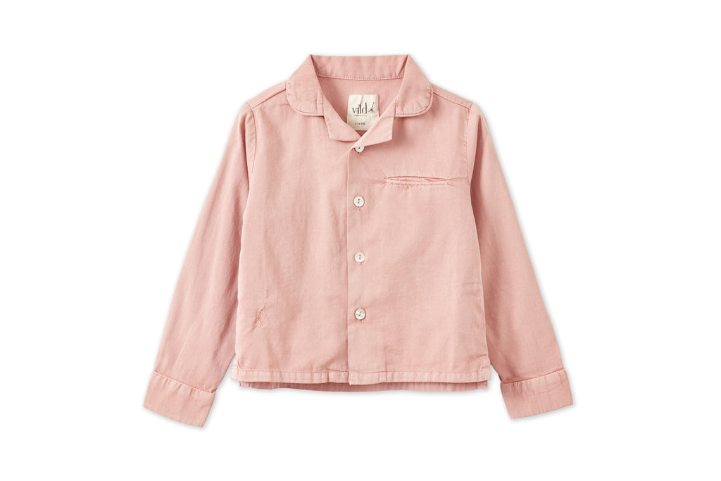 LS Organic Cotton Woven Collared Shirt