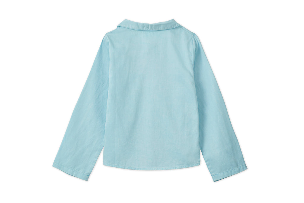 LS Organic Cotton Woven Peter Pan Collared Shirt