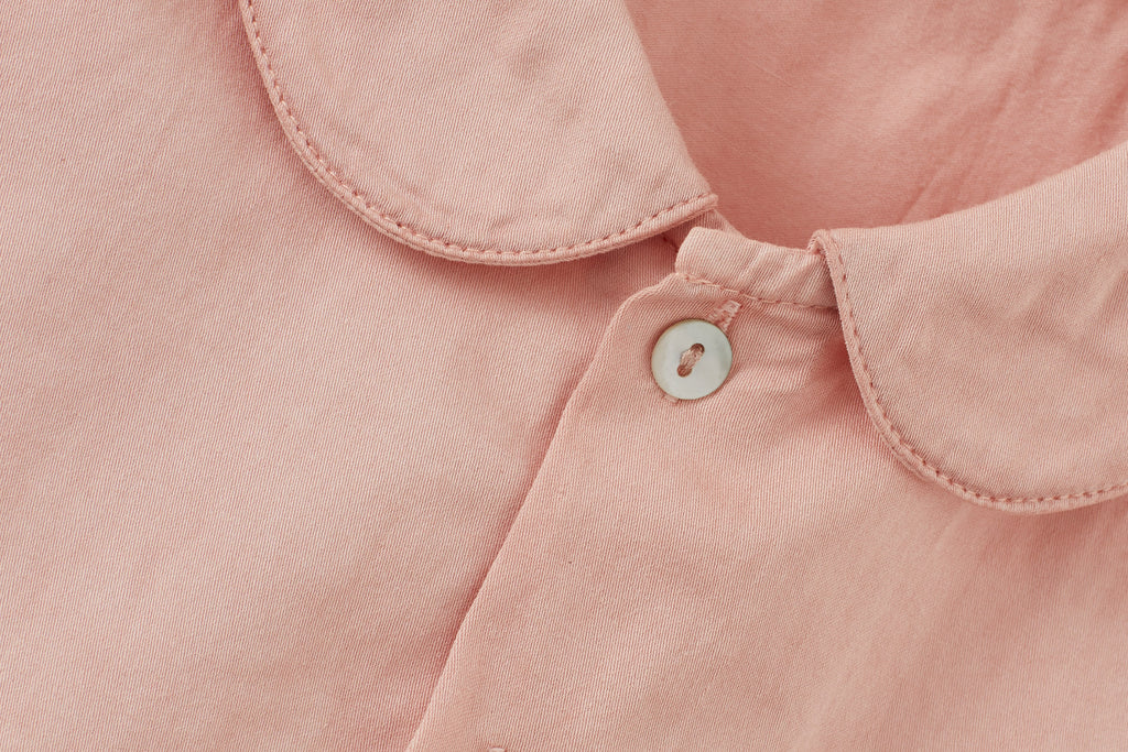 SS Organic Cotton Woven Peter Pan Collared Shirt